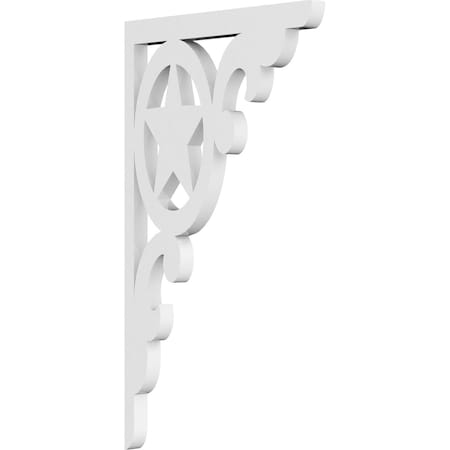 Ekena Millwork Austin Architectural Grade PVC Bracket, 5/8"W X 8"D X 14"H BKTP01X08X14AU